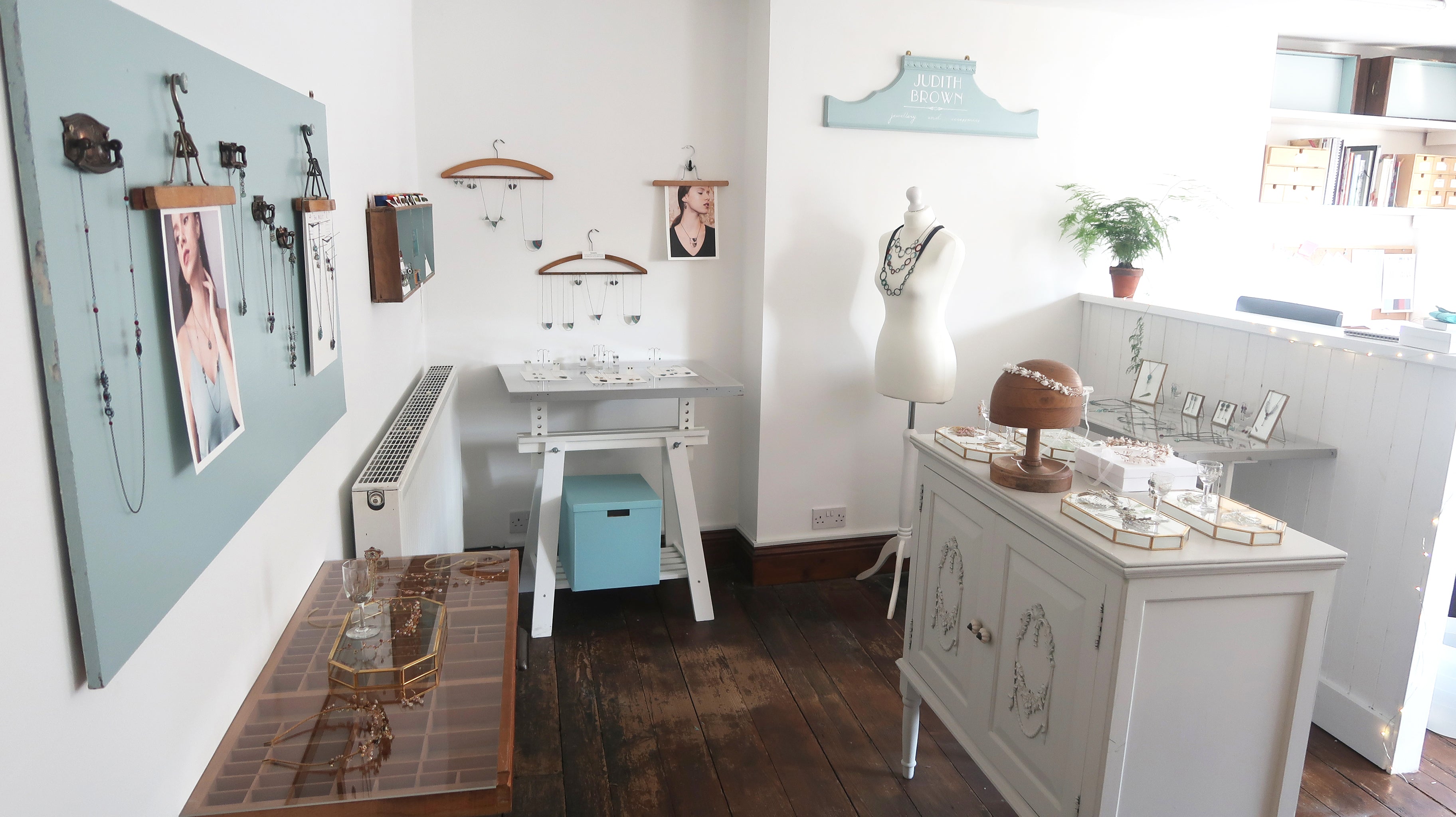 Jewellery and accessorie studio for Judith Brown Bridal in Staffordshire