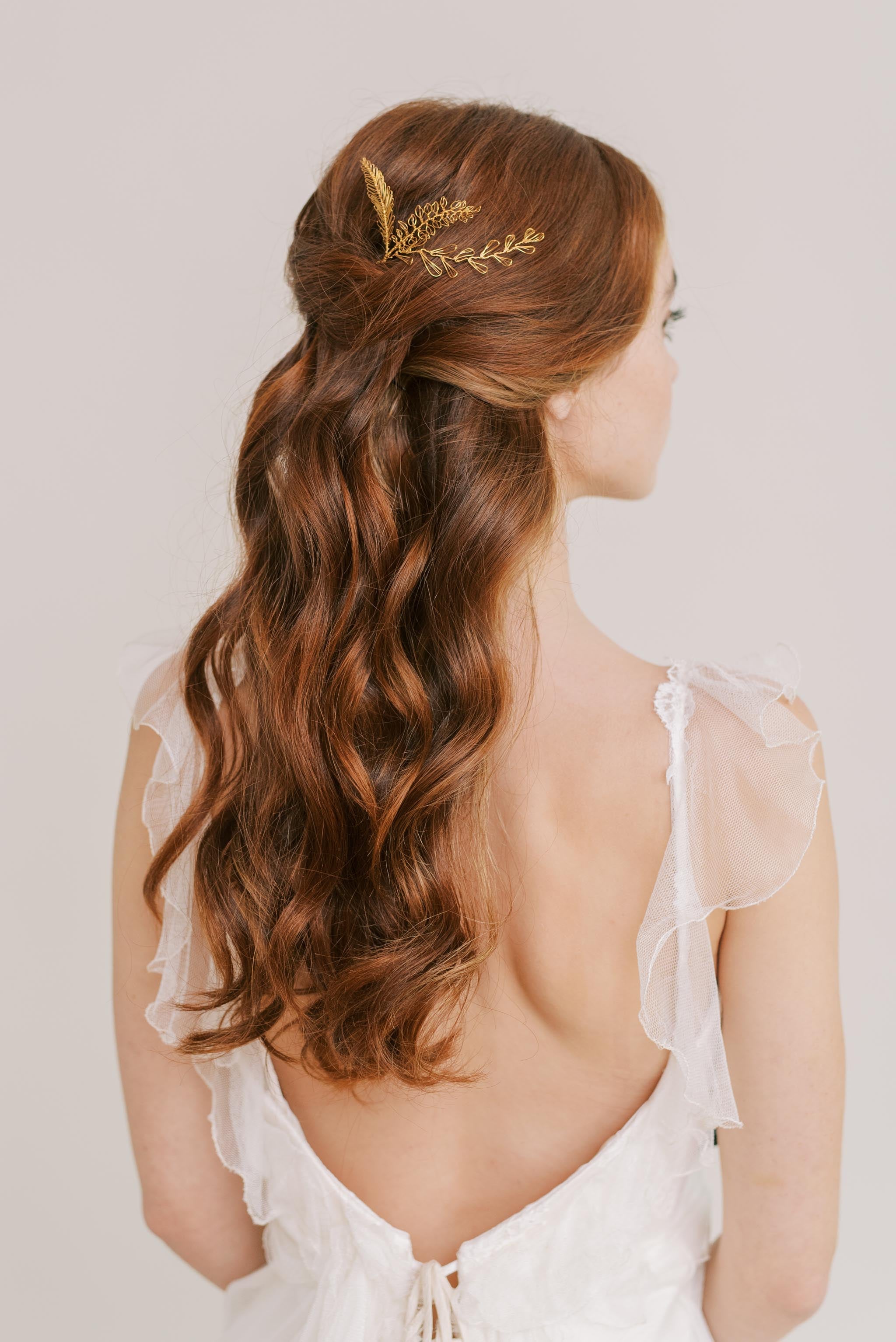 Judith Brown Bridal gold hair pin