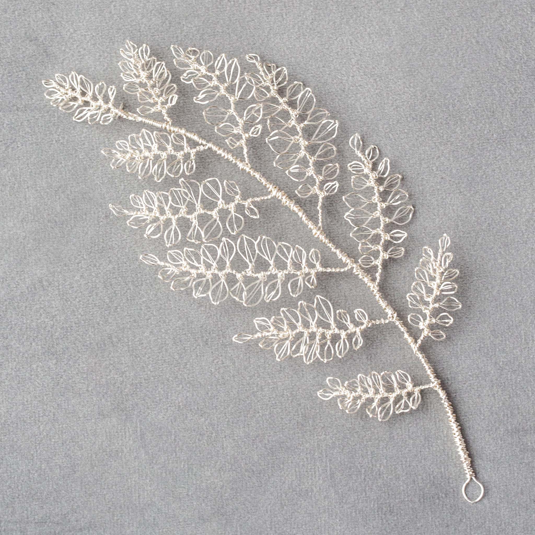 Silver leaf hairvine by Judith Brown Bridal