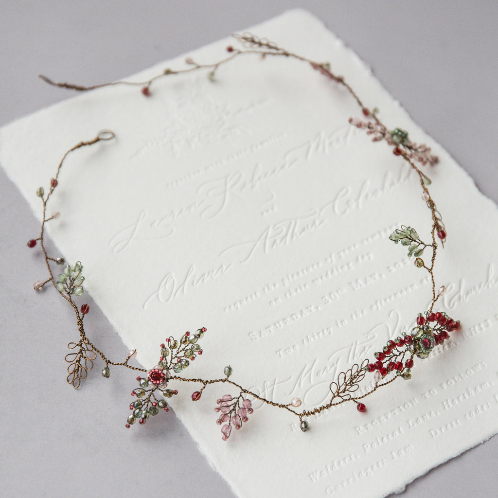 handmade wedding hairvines by Judith Brown Bridal in Staffordshire