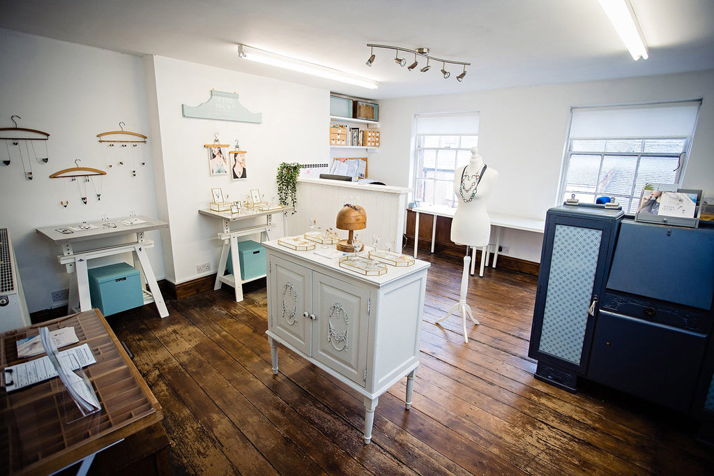 Visit Judith Brown Bridal's studio in Leek, Staffordshire