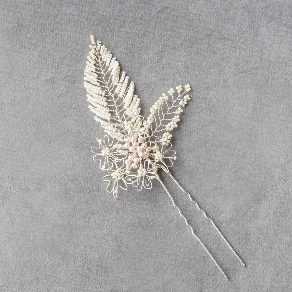 Angelica wedding hairpin handmade by Judith Brown Bridal