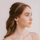 Nature inspired wedding tiara in silver wire by Judith Brown Bridal