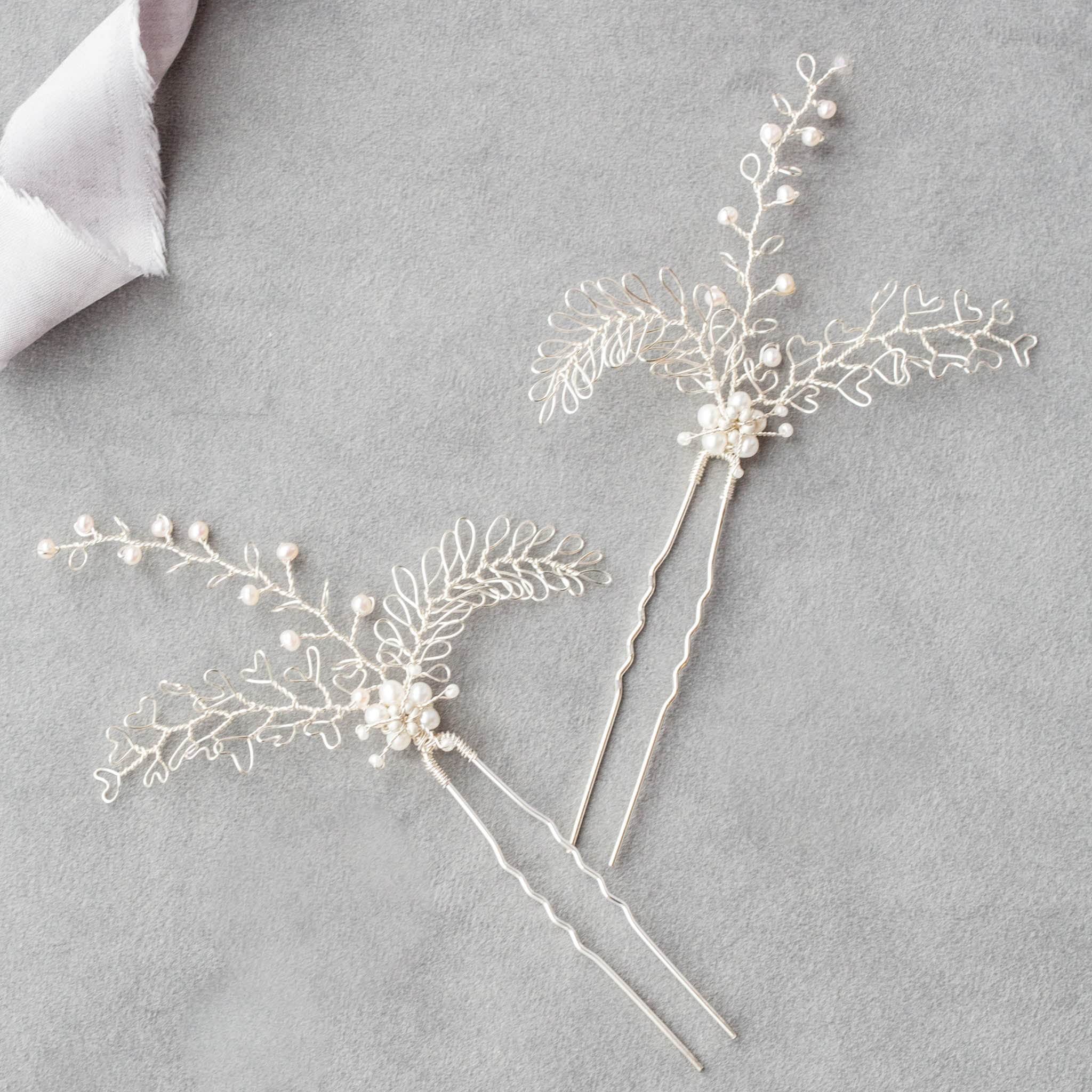 nature inspired wedding hair pins by Judith Brown Bridal