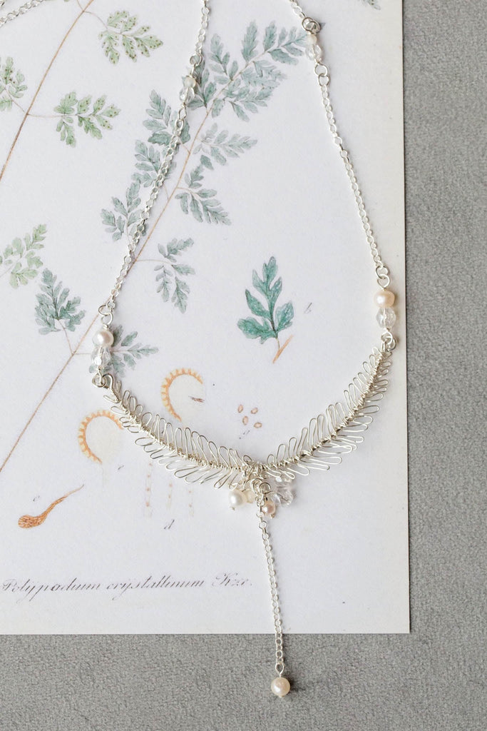 necklace inspired by leaves and grasses by Judith Brown Bridal