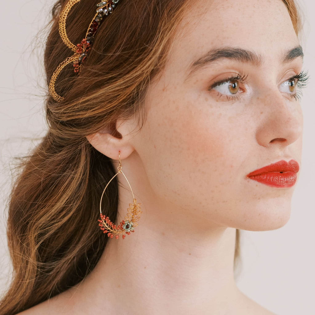Cora teardrop wedding earrings by Judith Brown Bridal