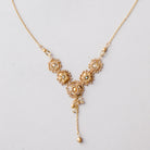 Delicate beaded and handstitched wire wedding necklace by Judith Brown Bridal