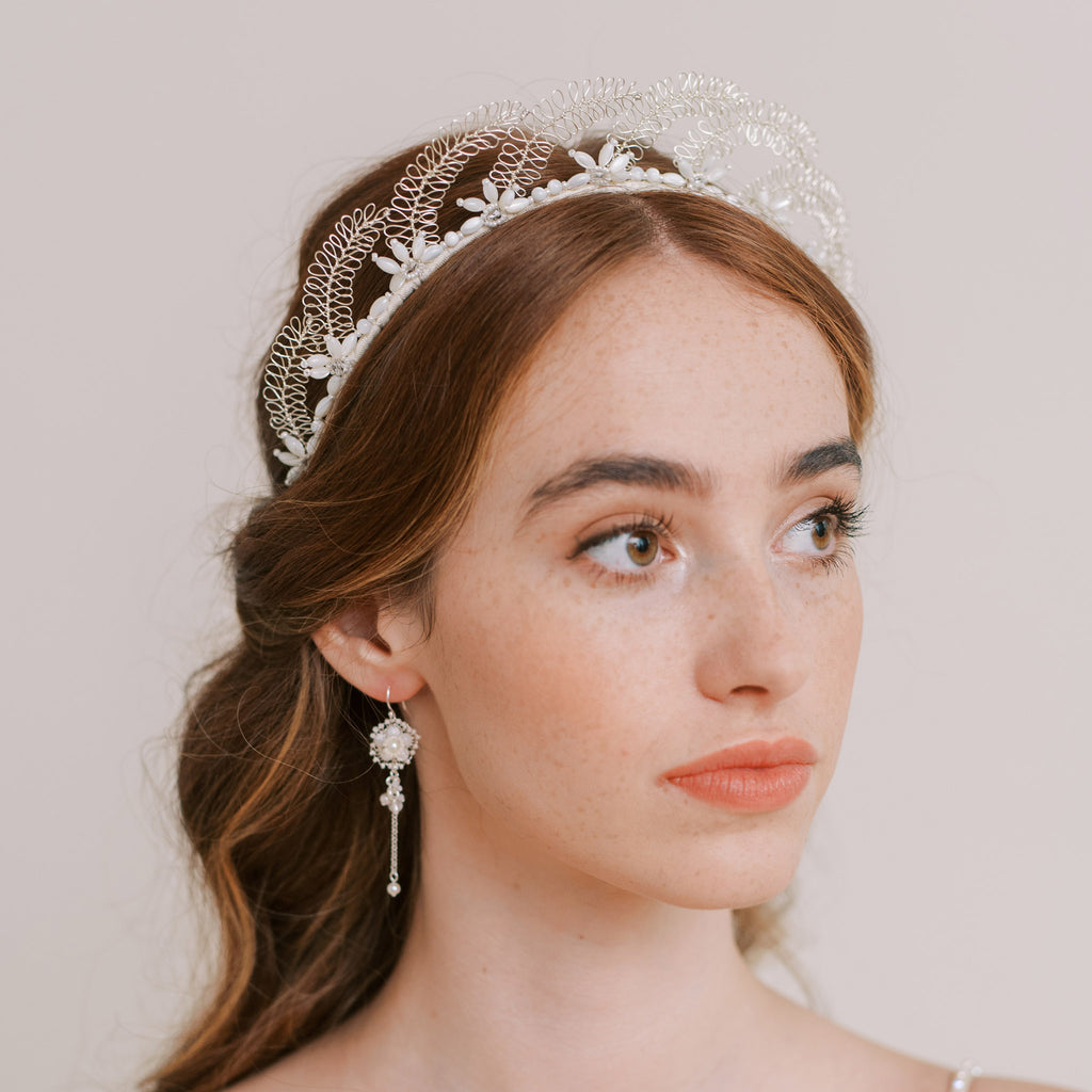 Boho wedding crown by Judith Brown Bridal