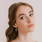 Leaf wedding headpiece in silver by Judith Brown Bridal