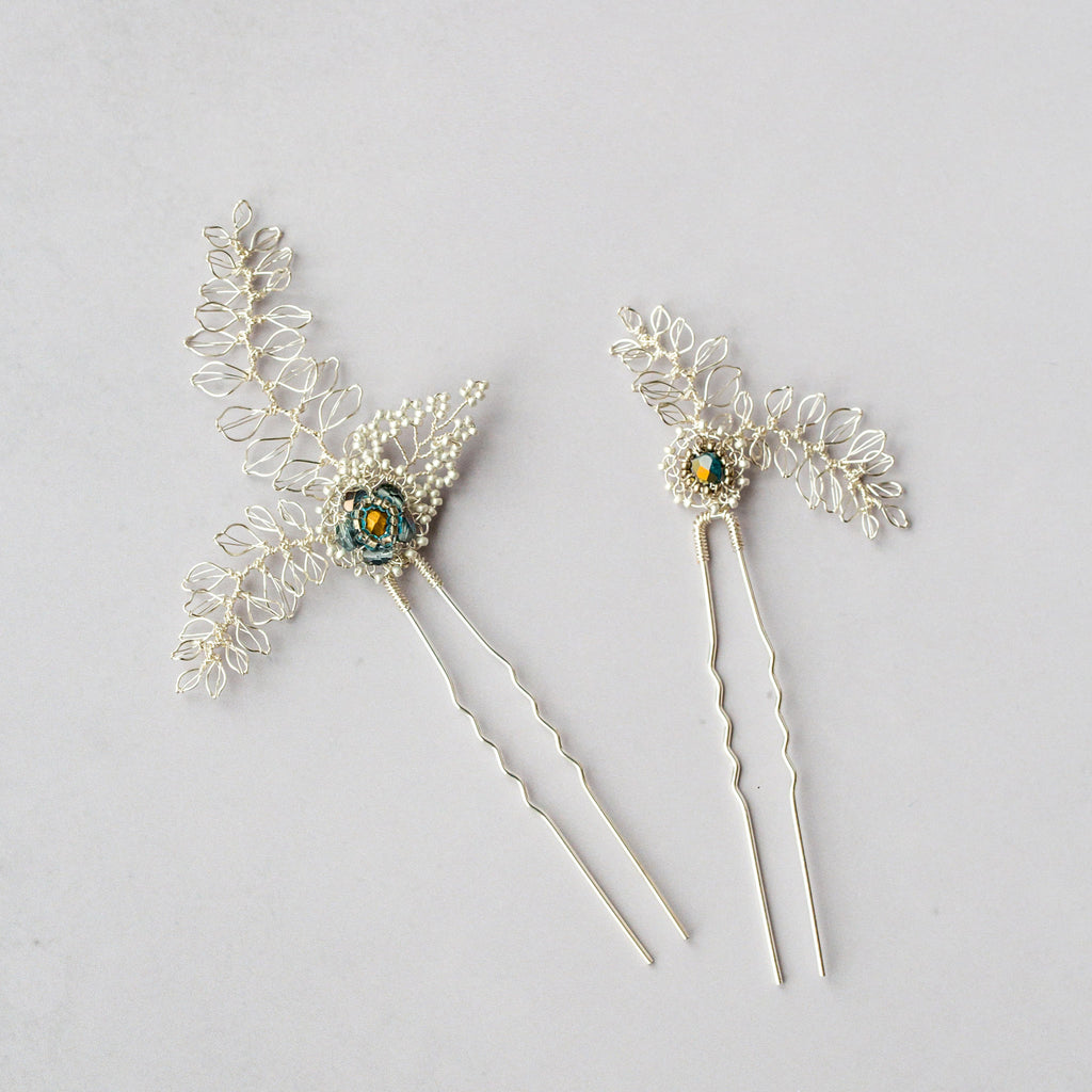 Sofia bridal hair pin set by Judith Brown Bridal